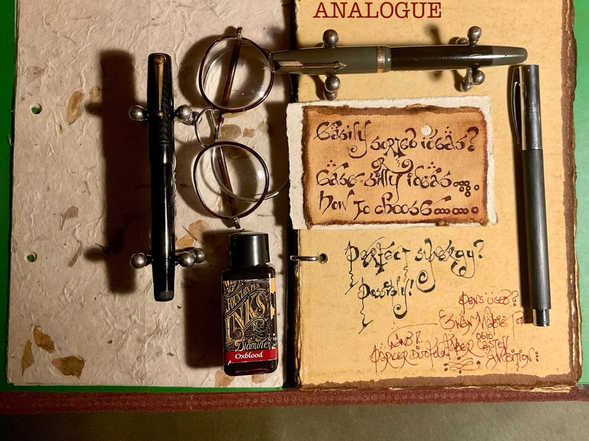 Mindfulness can be simply placing your faith in the pen, paper, journals, doodling …and a bit of stick on vintage looking bits and bobs. .